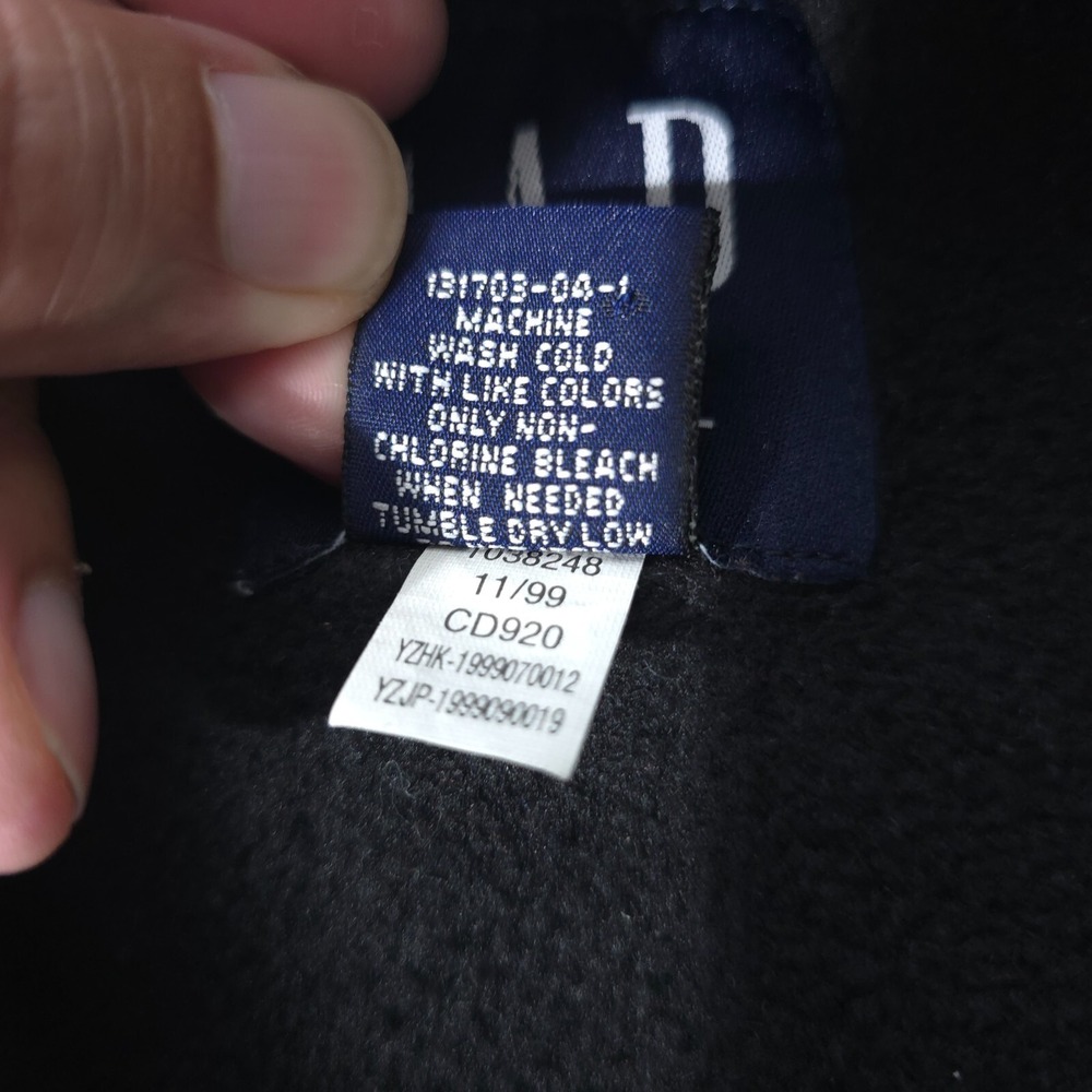 Gap X Soft Fleece Full Zip Vest Sleeveless Jacket Mens Size M Mock Neck Black - Picture 14 of 15